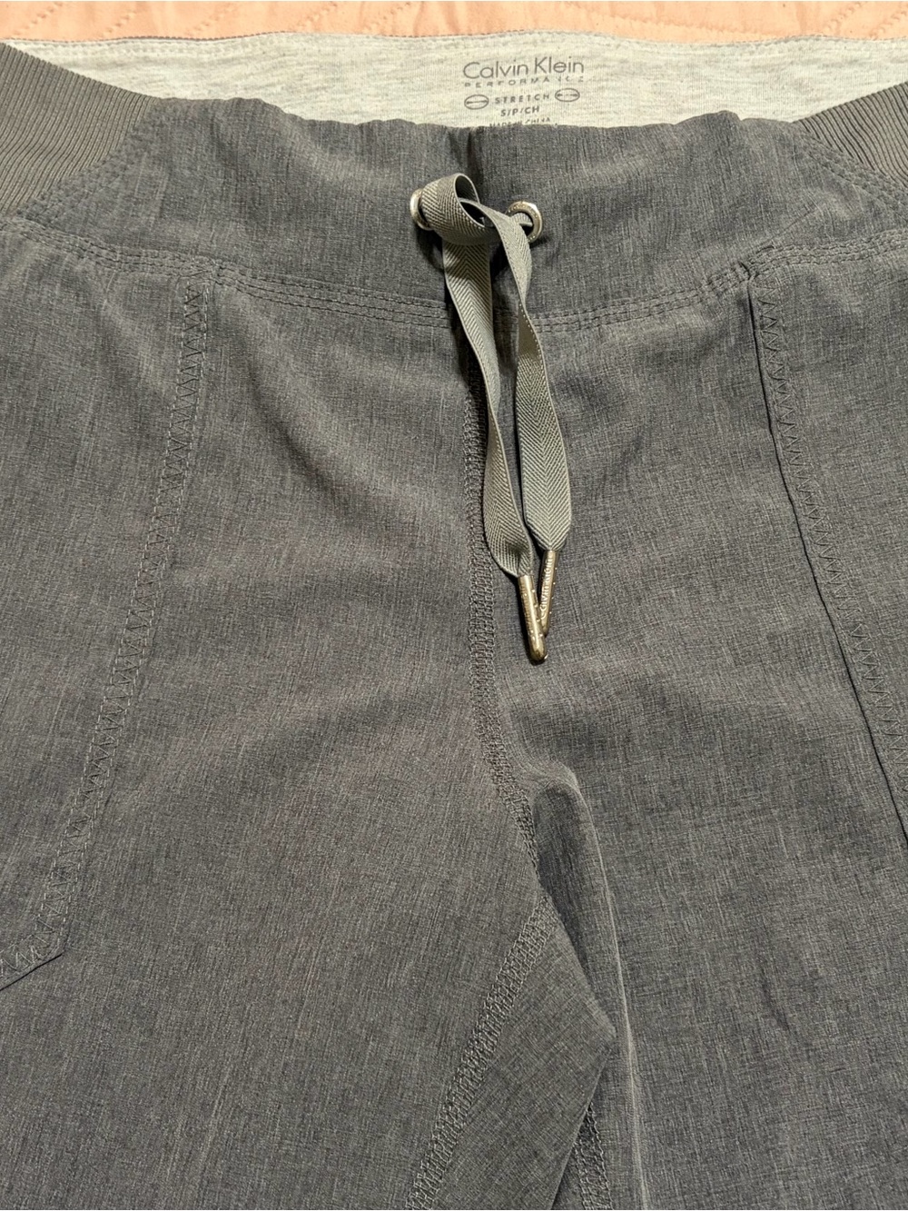 Calvin Klein Charcoal Drawstring Jogger Pants - Picture 6 of 7